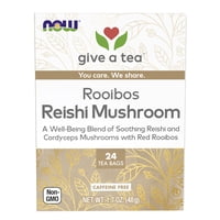 Now Foods - Té De Hongos Rooibos Reishi Give A Tea® De Tea Now, 24 Unidades /Caja