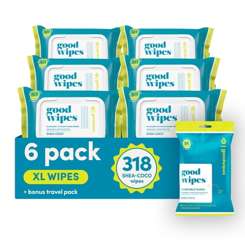 Toallitas Desechables Para Glúteos Goodwipes Con Vitamina E Y Aloe, 318 Unidades