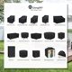 thumbnail image 2 of Funda para Silla de Salón Giratoria de Exterior LSongSKY Pack de 2 Negra, 2 of 9
