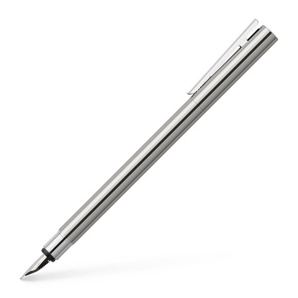 Pluma Neo Slim metal brillante M Faber-Castell