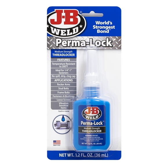 J-B Weld Perma-Lock Fijador de roscas 36 ml Azul Resistencia Media