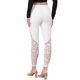 thumbnail image 3 of Estilo de Leggings de Encaje para Mujeres, Cintura Elástica, Ajustados, Transparentes, Pantalones Delgados XL Blanco, 3 of 6