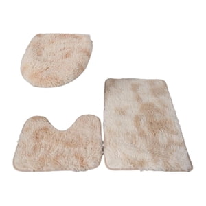 Bothyi - Juego De 3 Alfombrillas De Baño Con Tapa De Inodoro Absorbente Para Bañeras, Color Marrón Claro