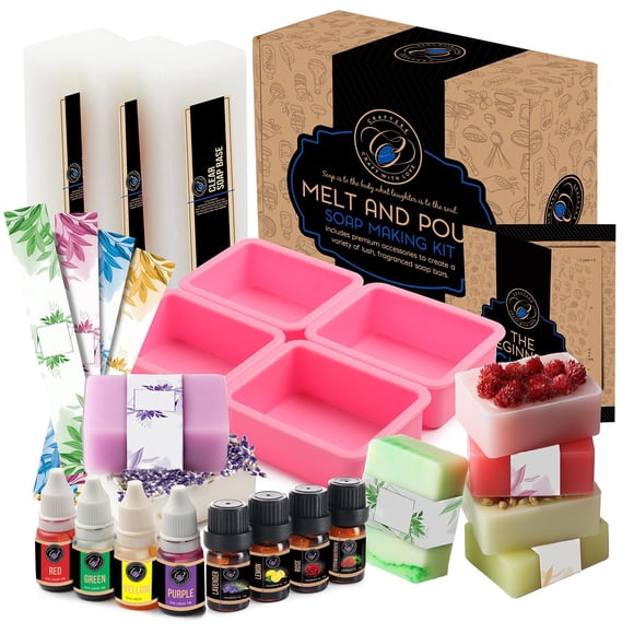 Kit para hacer jabón CraftZee Melt & Pour con manteca de karité