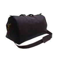 Bolso De Viaje De Cuero Café Oscuro Tratur