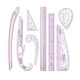 thumbnail image 3 of Juego De Reglas Métricas, Plantillas Para Confeccionar Vestidos, Sastres, 8 Piezas, 3 of 5