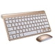 thumbnail image 3 of Mini Teclado Plano Y Silencioso Combo Ratón Inalámbrico Dorado, 3 of 4