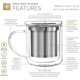 thumbnail image 3 of Teabloom Personal Tea Maker Insulated Heatproof Glass Cup, 3 of 3