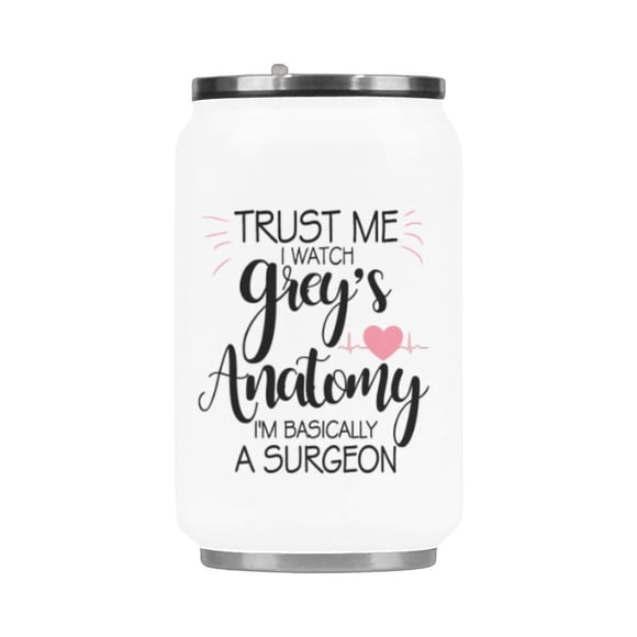 Taza de viaje OSCD Fashion de acero inoxidable, 300 ml, Grey's Anatomy