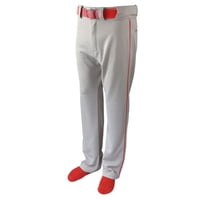 Pantalón De Béisbol Martin Sports Con Ribetes Gris/Rojo, Talla Am