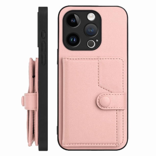 FOXDOCK Funda para iPhone 14 pro con Bloqueo RFID - Diseño Elegante con Cierre de Botón