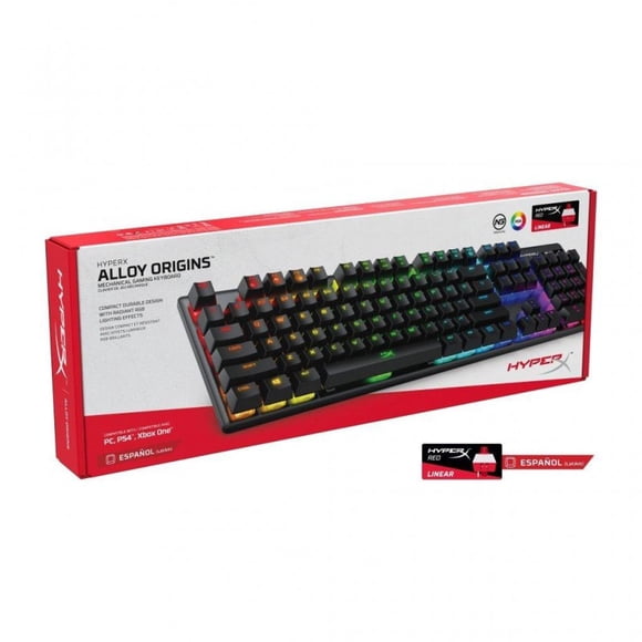 Teclado Alloy Origins, Iluminación RGB, Switch Red