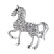 thumbnail image 2 of La moda de las mujeres de cristal de aleación de diamantes de imitación animal caballo broche pines plata, 2 of 3