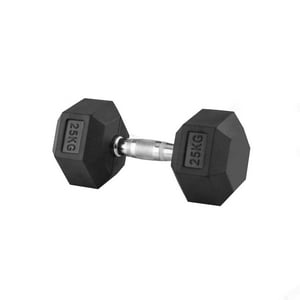 Basko Fitness - Mancuerna Hexagonal De Caucho Unidad 25 Kg