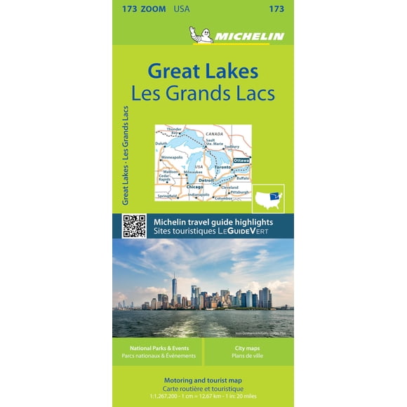 Mapa MICHELIN USA Great Lakes 173 Zoom USA