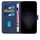 thumbnail image 5 of Funda tipo cartera para Samsung Galaxy A36 5G con tarjetero, bolsillo para billetes, soporte, cierre magnético y correa para la muñeca, funda tipo folio con textura geométrica azul, 5 of 5