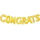 thumbnail image 1 of Pancarta con forma de globo Broeify con la palabra «FELICIDADES», 40 cm, dorada, para celebraciones, 1 of 6