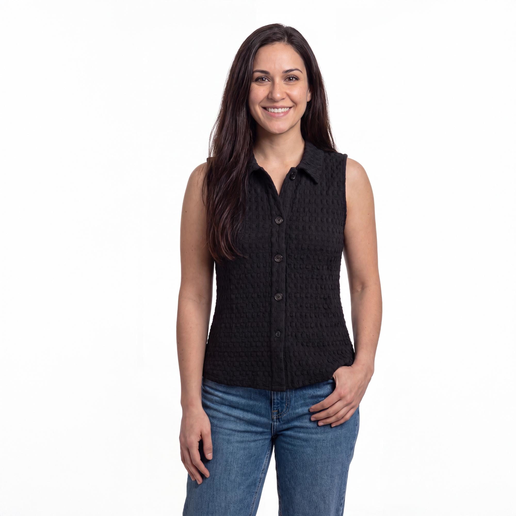 Polera Tejida Mujer Negro M