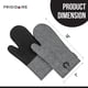 thumbnail image 3 of Frigidaire Sasha Guantes de Algodón y Neopreno para Horno, Resistentes al Calor, Antideslizantes, Lavables a Máquina, 33 cm × 18 cm, Negro, Juego de 2, 3 of 5