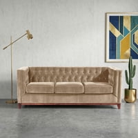 Latam Home - Sofa Roma 3C Tela Velvet Beige