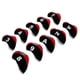 thumbnail image 3 of 10pcs Neopreno Golf Club Cubiertas para la cabeza Wedge Iron Protective Black + Red, 3 of 3