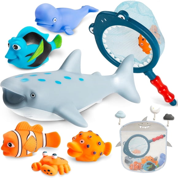 Juguetes de baño sin orificios y libres de moho para bebés y niños, 6 piezas
