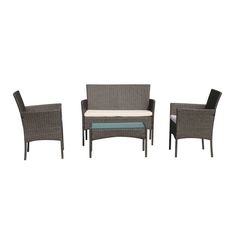 Mainstays - Set Living Rattan Gris
