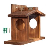 Magideal - Alimentador De Ardillas De Madera, Alimentador De Ardillas Al Aire Libre, Regalo, Alimentador De Alimentos De Fácil Llenado, Casa De Alimentación Para