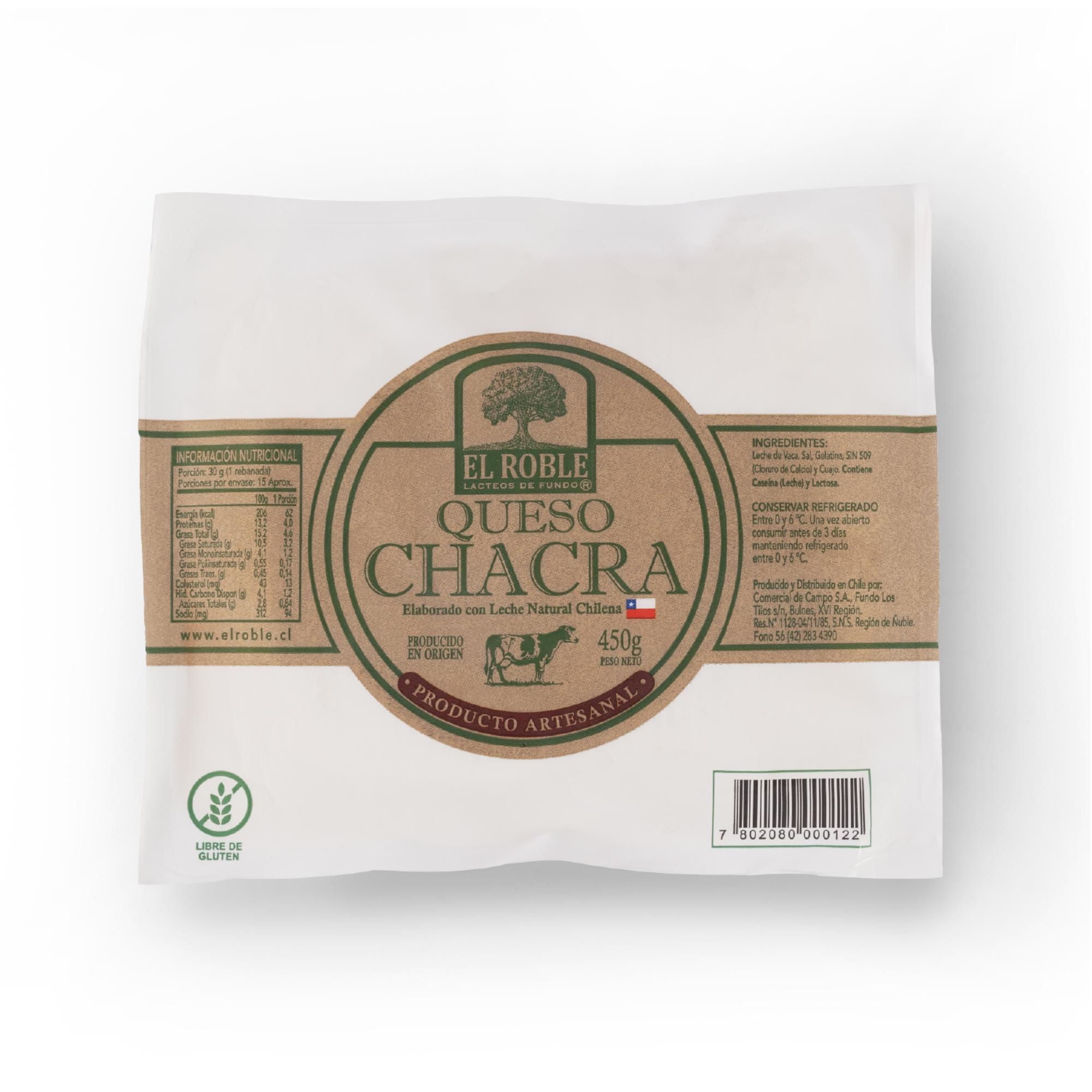 Queso Fresco Chacra 450 g El Roble
