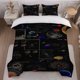 thumbnail image 1 of Retro Astronomy Collage Bedding Set | Includes 1 Duvet Cover and 2 Pillowcases Soft and Comfortable, 1 of 5