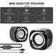 thumbnail image 3 of Altavoces para computadora, altavoces con alimentación por USB para PC, monitores y altavoces para juegos de computadora de escritorio/PC/portátil., 3 of 8