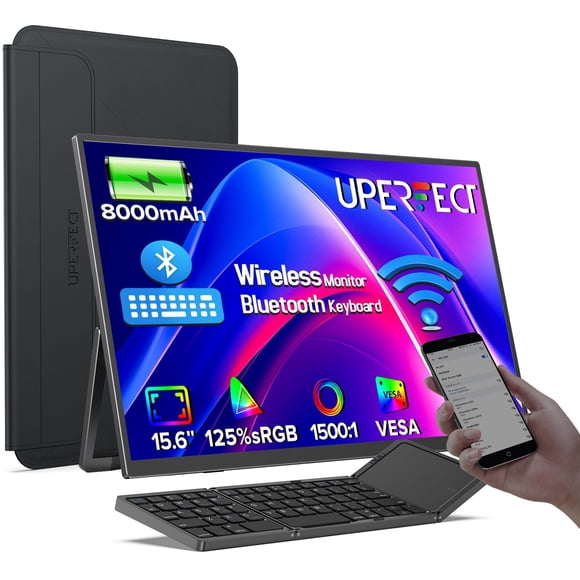 Monitor portátil UPERFECT de 15.6 pulgadas, 1080P FHD, inalámbrico