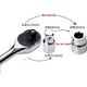 thumbnail image 3 of Set 4 Adaptadores Para Dados Chicharra 1/4-1/2 Pulg Plateado, 3 of 3