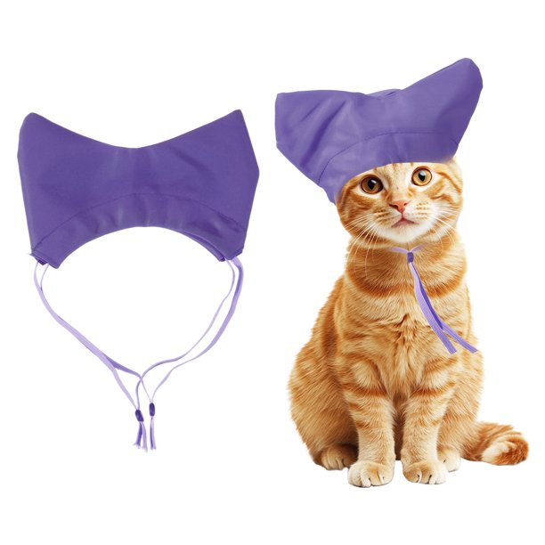Gorro de Ducha para Gatos Uxcell, Gorro de Ducha para Perros con Correa Ajustable, (Púrpura), Destinado para Gatitos/Pequeños Cachorros/Aseo