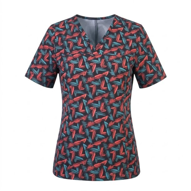 Delantal Mujer tela elasticada estampada