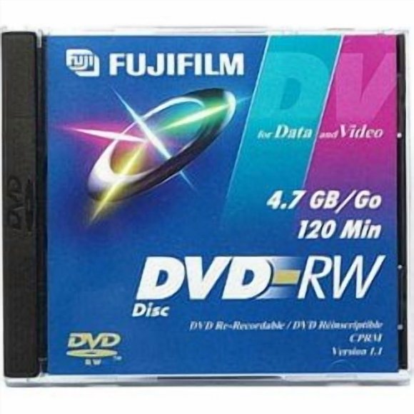 DVD-RW Disco DVD-RW grabable Fujifilm FUJI de 4,7 GB