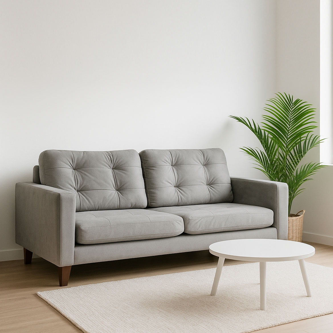 Latam Home - Sofa Napoles 2c Tela Velvet Gris