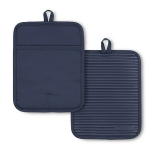 Soporte Para Ollas Kitchenaid Silicona Suave Acanalada Azul Juego De 2