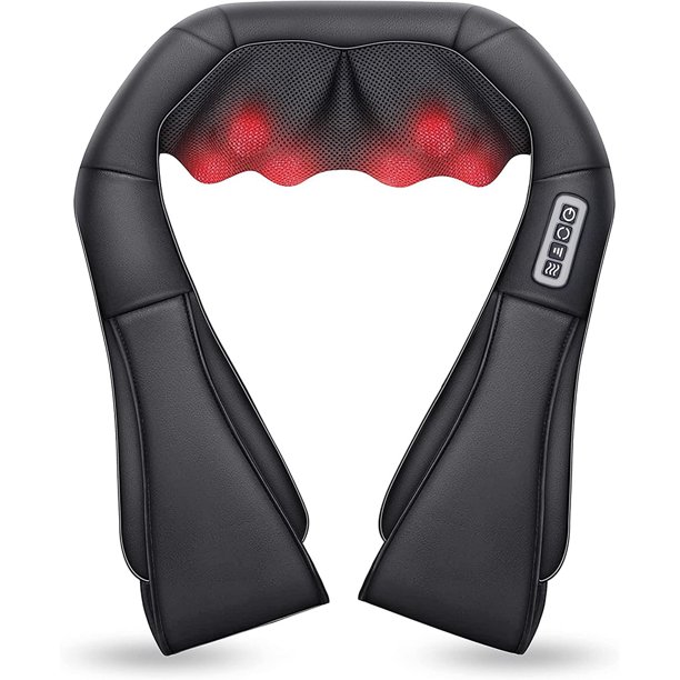 Wireless Shiatsu Neck And Back Massager Neck And Shoulder Kneading Massage Shawl Neck Cervical Relaxing Trapezius Massager
