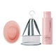 thumbnail image 5 of Juego De Alfombrillas De Limpieza De Brochas De Maquillaje De Silicona De 3 Uds Con Cesta De Red Plegable Portátil Rosa, 5 of 5
