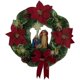 thumbnail image 2 of Corona De Navidad Redonda Adorno Colgante Ventana De Pared Decoración De Oto?o Al Aire Libre Rojo, 2 of 5