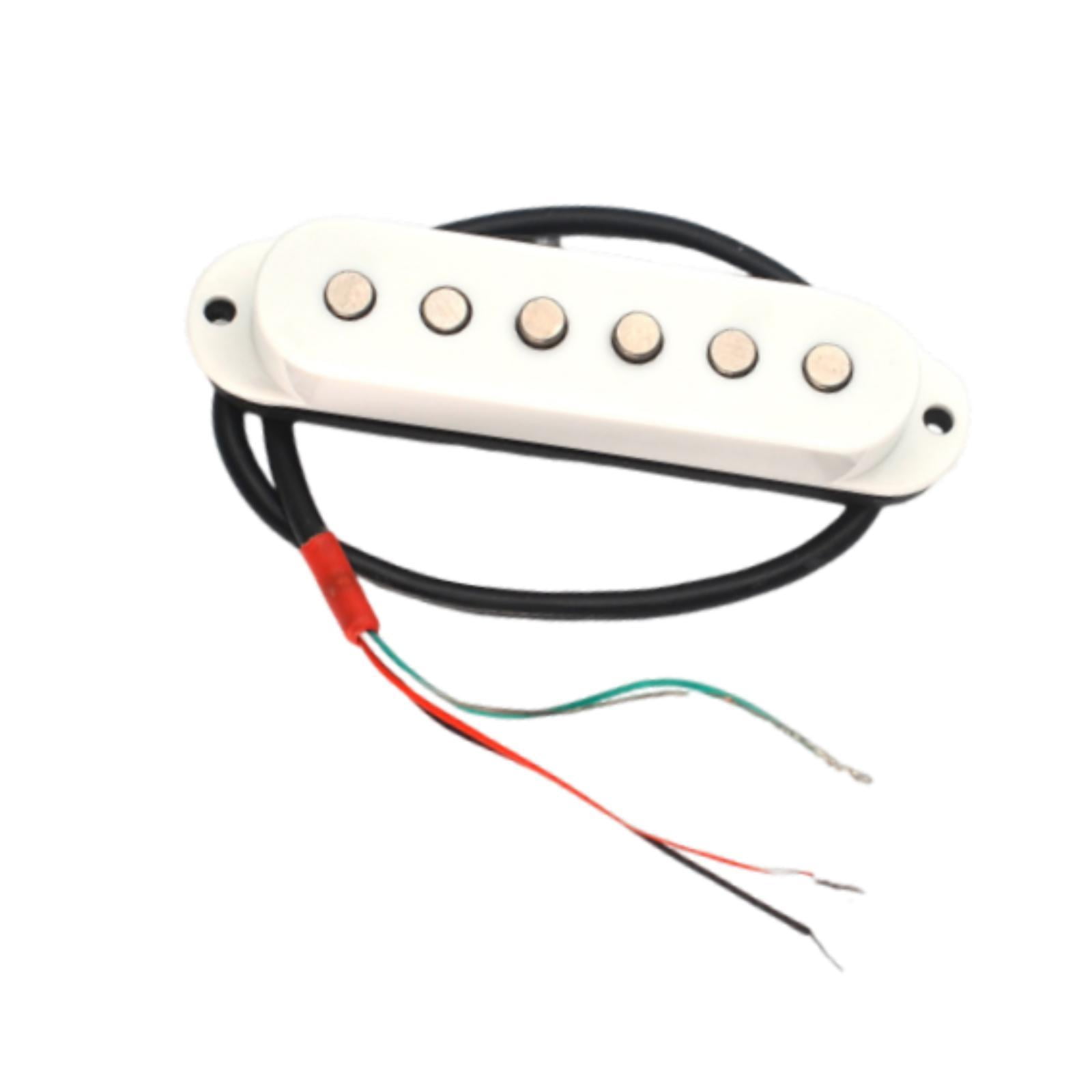 Magideal - Juego De Pastillas Humbucker Para Guitarra Eléctrica, Circuito De Línea Completa, Conector De Puente Humbucker Alnico 5 Para Guitarra Eléctrica, Acces Blanco