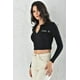 thumbnail image 2 of Poleron Mujer Crop Negro Ajustado M, 2 of 3