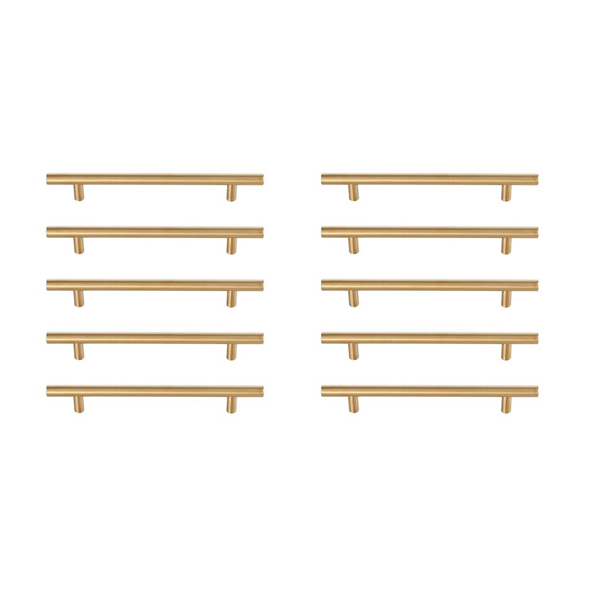 Elegant Decor - Tirador De Barra Elegante Quinn Latón 22 Cm Juego De 10