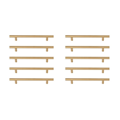 Elegant Decor - Tirador De Barra Elegante Quinn Latón 22 Cm Juego De 10