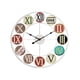 thumbnail image 1 of Reloj Mural marco blanco números de colores, 1 of 3