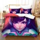 thumbnail image 1 of Overwatch Widowmaker Bedding Set Bed Cover Pillow CaseAnime Character Duvet Cover For Boys, 1 of 5