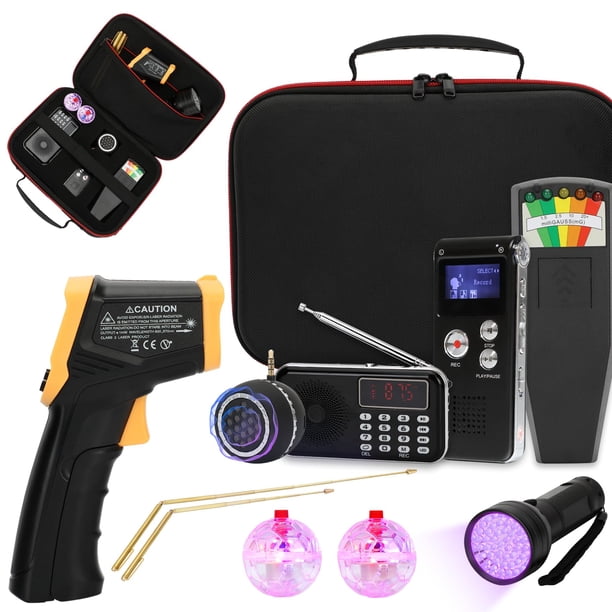 Kit De Caza De Fantasmas De 11 Piezas Con 1 Medidor Emf 1 Grabadora Evp 1 Caja De Espíritus 1 Boc