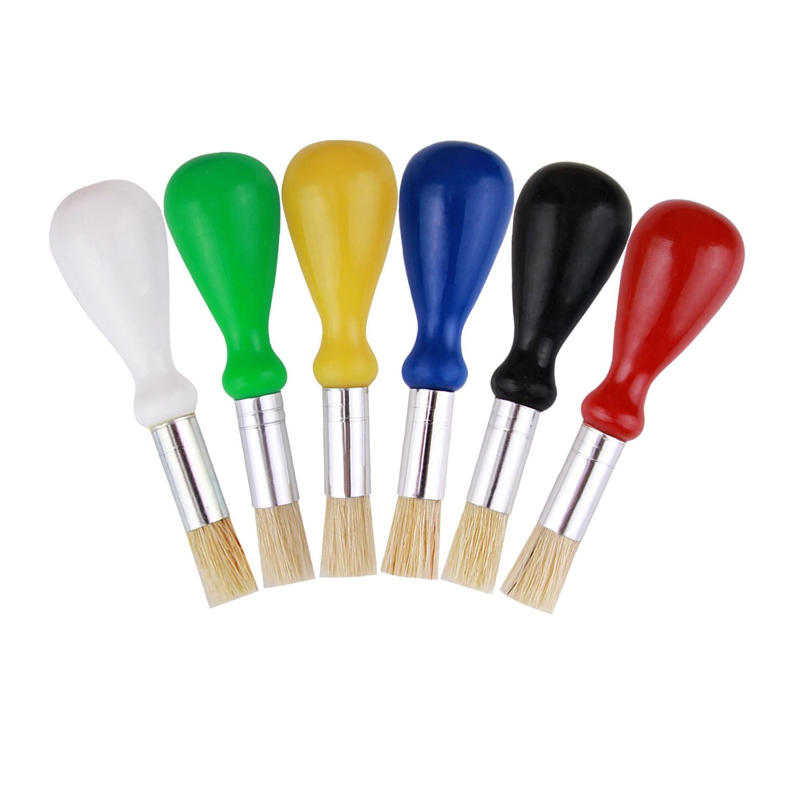 Bothyi - Pinceles Pinceles De Pintura De Mango Corto Para Principiantes De Gouache Profesionales 6 Pinceles De Pintura