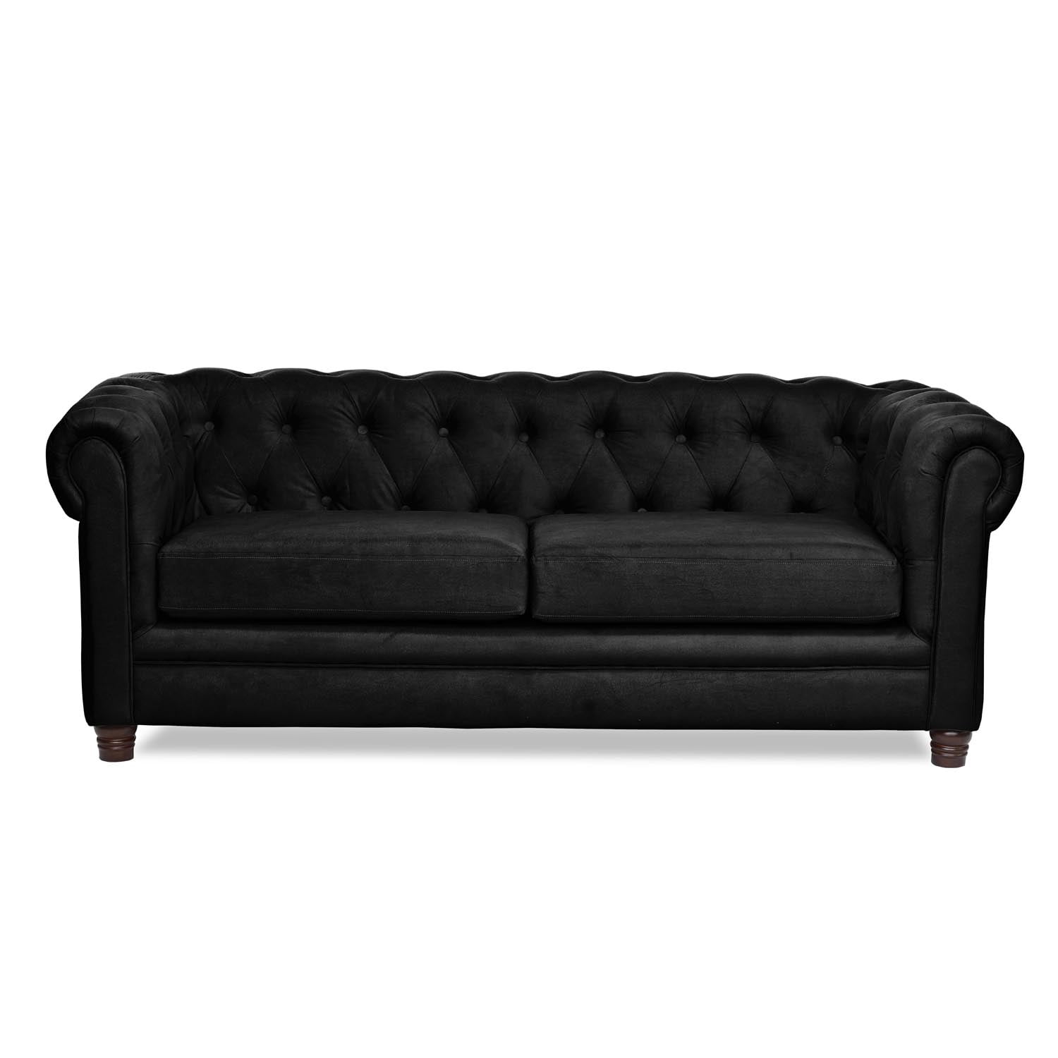 Latam Home - Sofa Florencia 3c Tela Velvet Negro